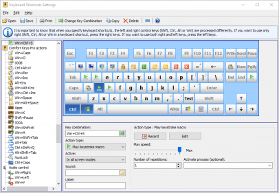 Gestionnaire de raccourcis clavier